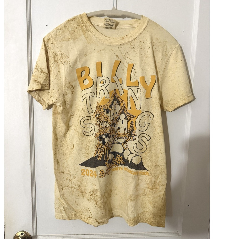 Billy Strings 2024 North American Tour T-Shirt Comfort Colors Cream Tan Small